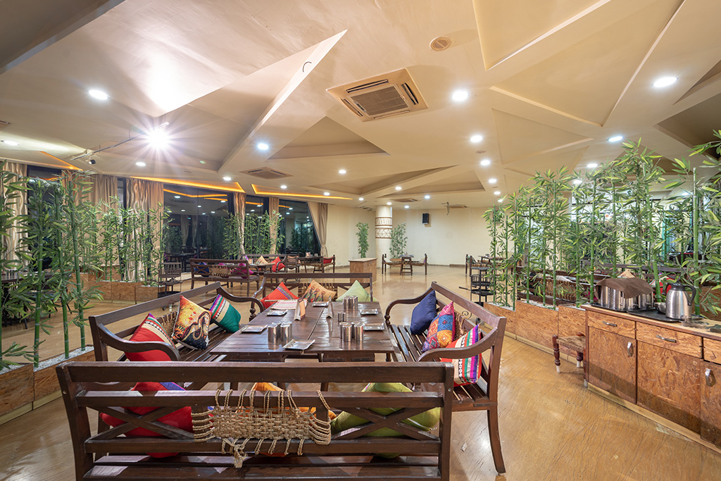 Dhaba style dining at a couple friendly hotel in Lonavala serving authentic flavors, perfect for relaxed weekend getaways near Mumbai